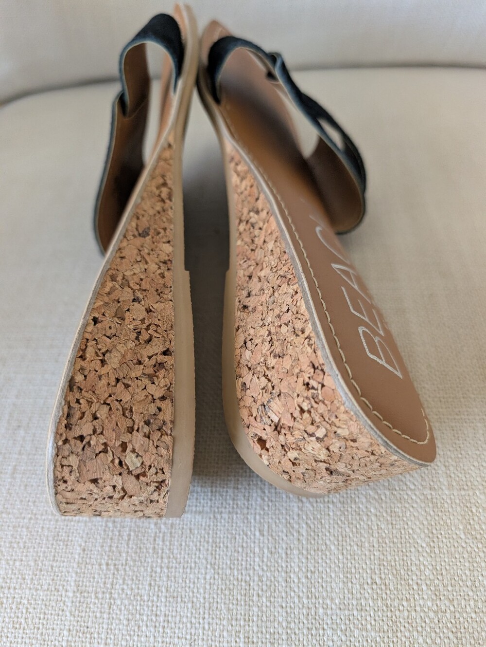 Beach By Matisse Baja Leather Slides Size 10 - Picture 5 of 11
